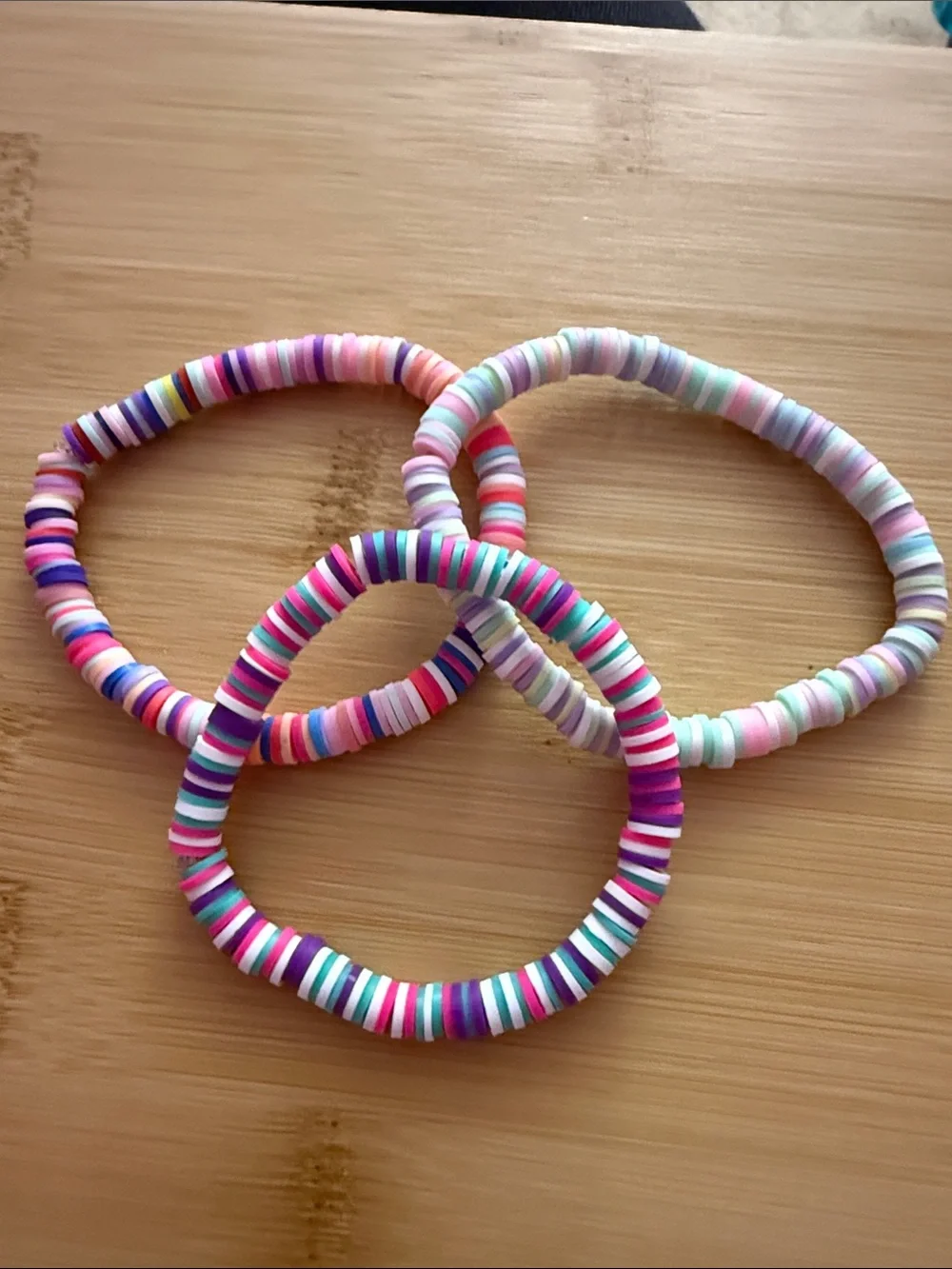 Kids Multicolor Stretch Disc Hair Ties - Pack of 3